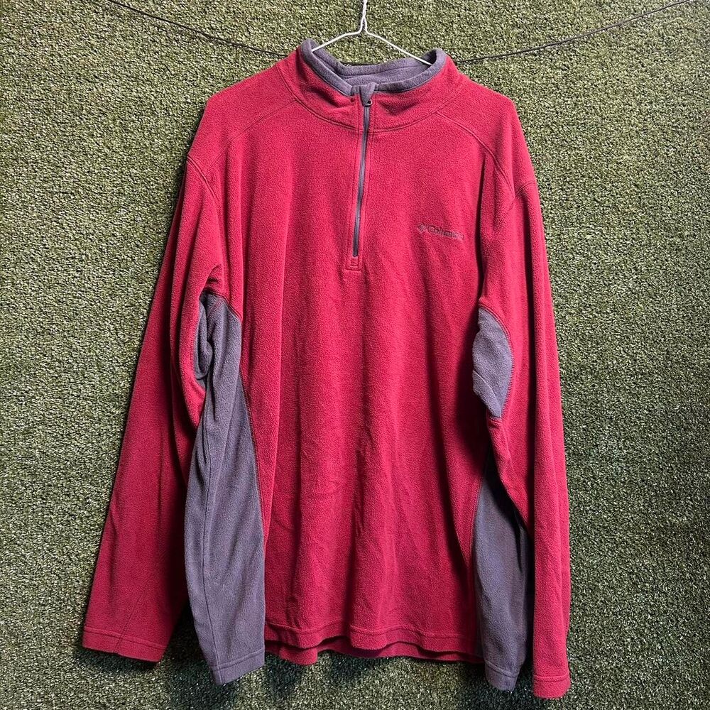 Columbia-sportswear Men's Red and Burgundy Jacket